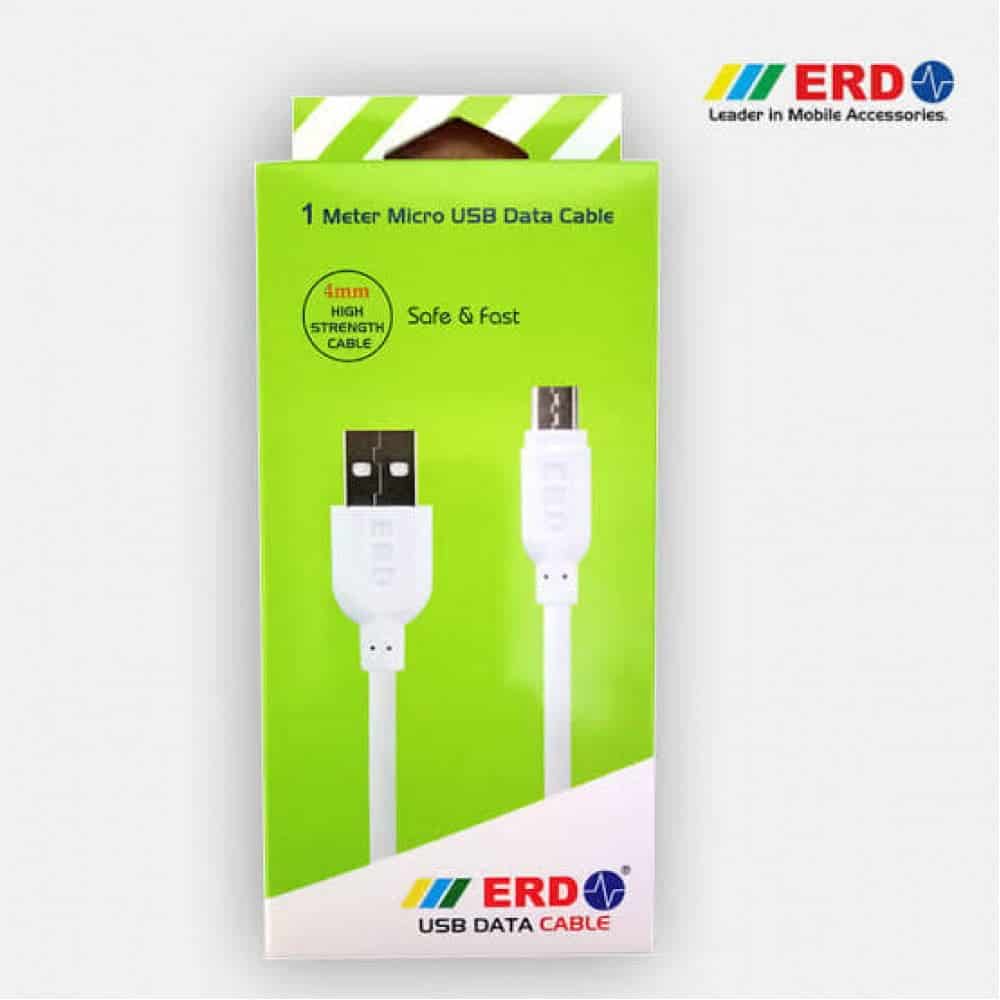 ERD 1 Meter Micro USB Data Cable (UC 21 – White) - Everysolutions