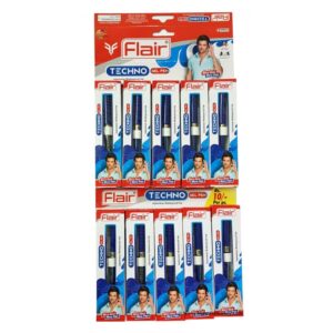 Flair Techno Gel Pen - Blue Ink (10 Pieces)