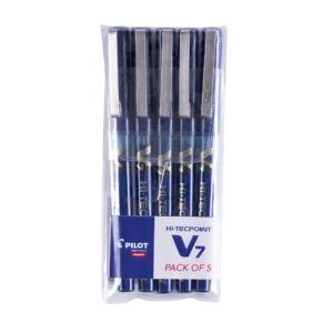 Pilot V7 Rollerball Pen -5pc (Blue Ink)