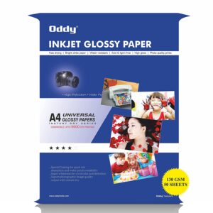 Oddy 130 GSM A4 Size Glossy Photo Paper (50 Sheet)