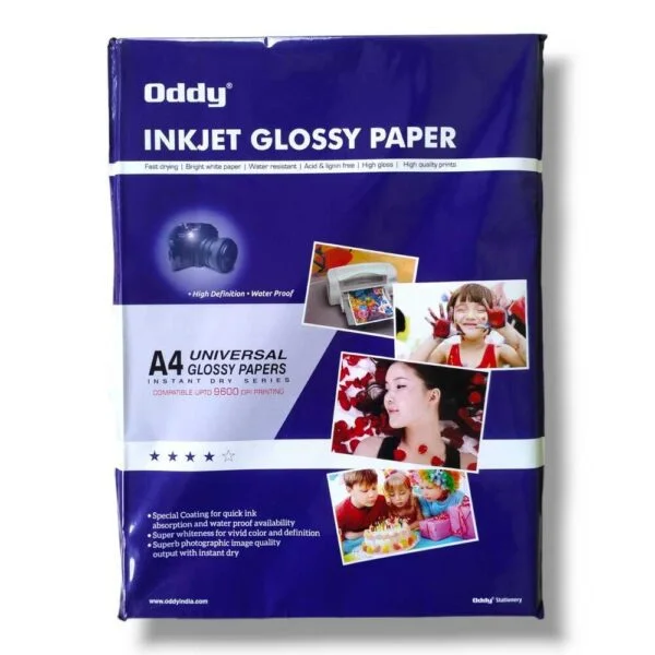 Oddy 150 GSM A4 Size Glossy Photo Paper (50 Sheet)