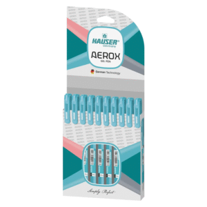 Hauser Aerox Ink Gel Pen Pack of 10 (Blue)