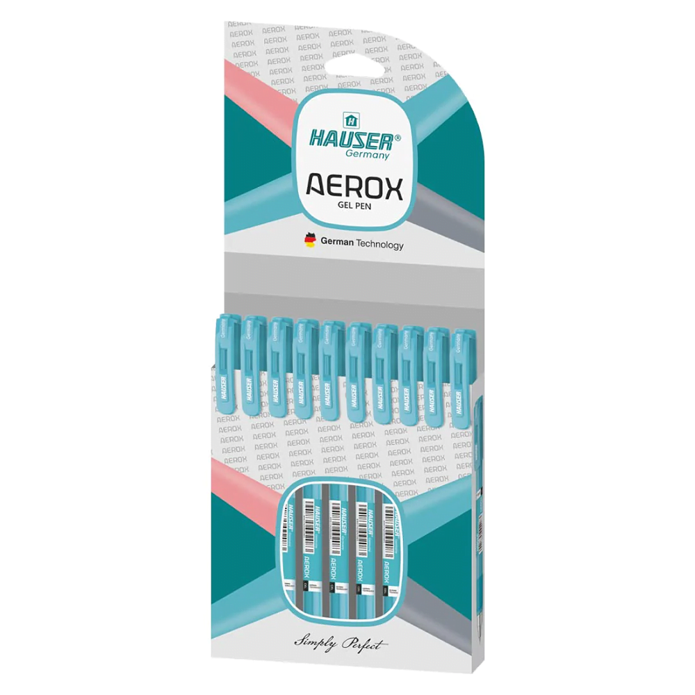 Hauser Aerox Ink Gel Pen Pack of 10 (Blue)