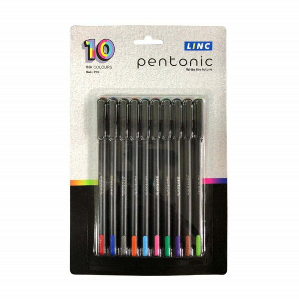 Pentonic Color Ball Pen Pack of 10 (Multi)