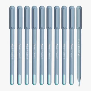 Pentonic longest writing  Ball Pen Pack of 10 (Blue)