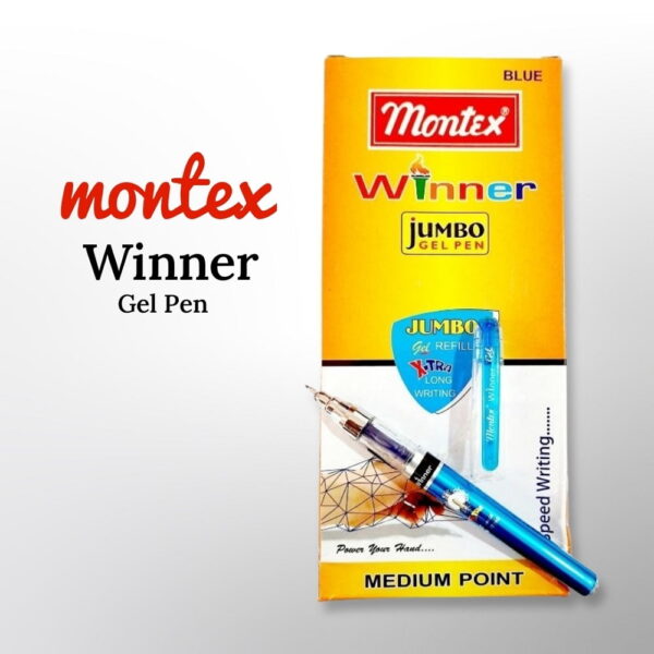 Montex Winner Gel pen Pack of 10 (Blue)