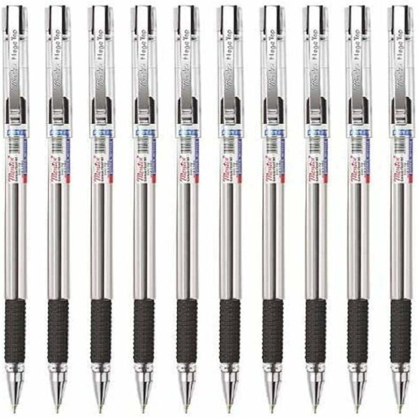 Montex Mega top smooth writing Ball pen Pack of 10 (Black)