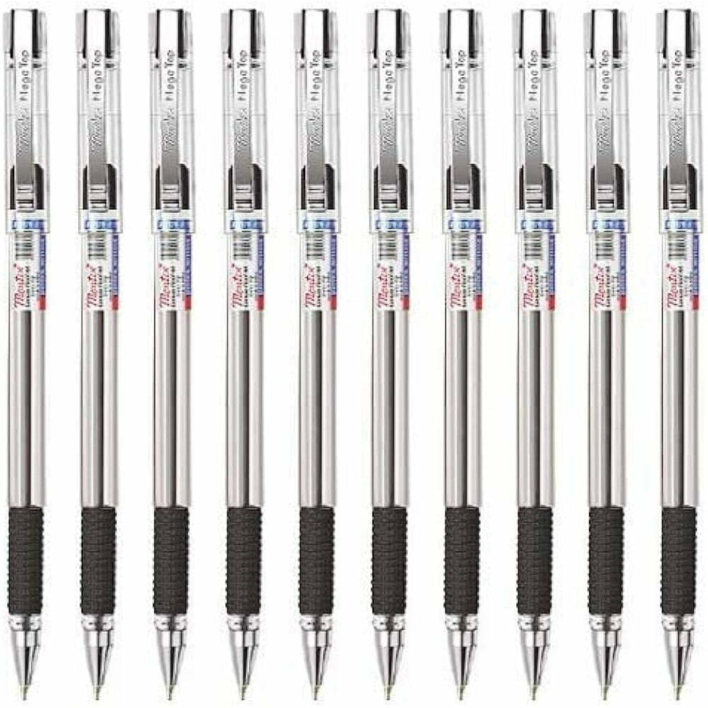 Montex Mega top smooth writing Ball pen Pack of 10 (Black)
