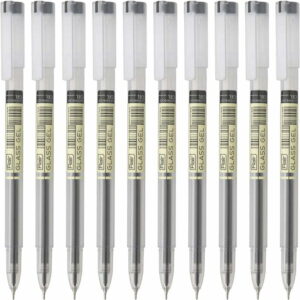 Flair Glass Gel Pen Pack of 10 (Black)