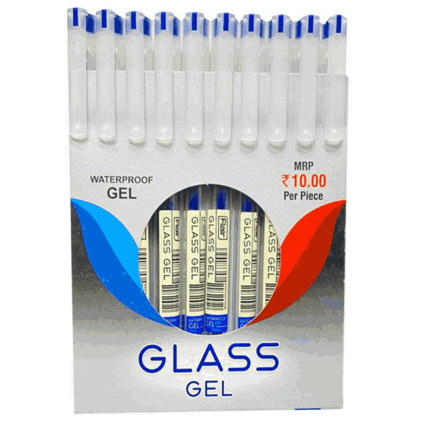 FLAIR Glass Gel Pen Ink (Pack of 10) Blue