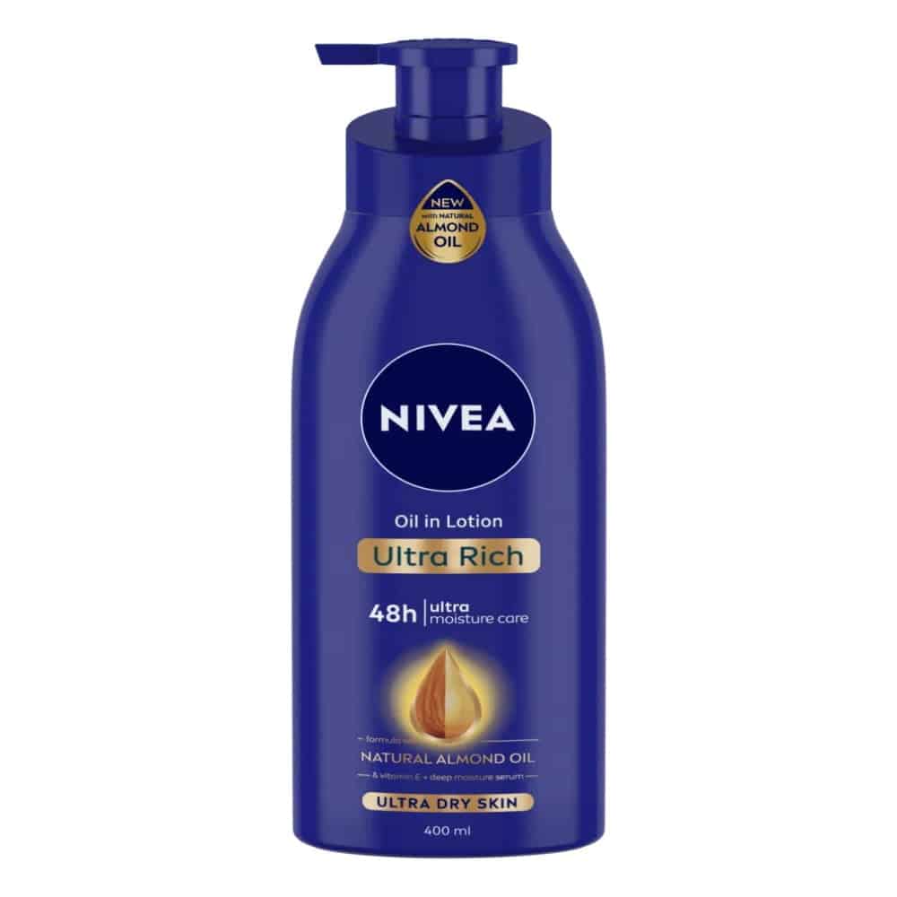 NIVEA Ultra Rich Body Milk 400ml Body Lotion, Almond Oil