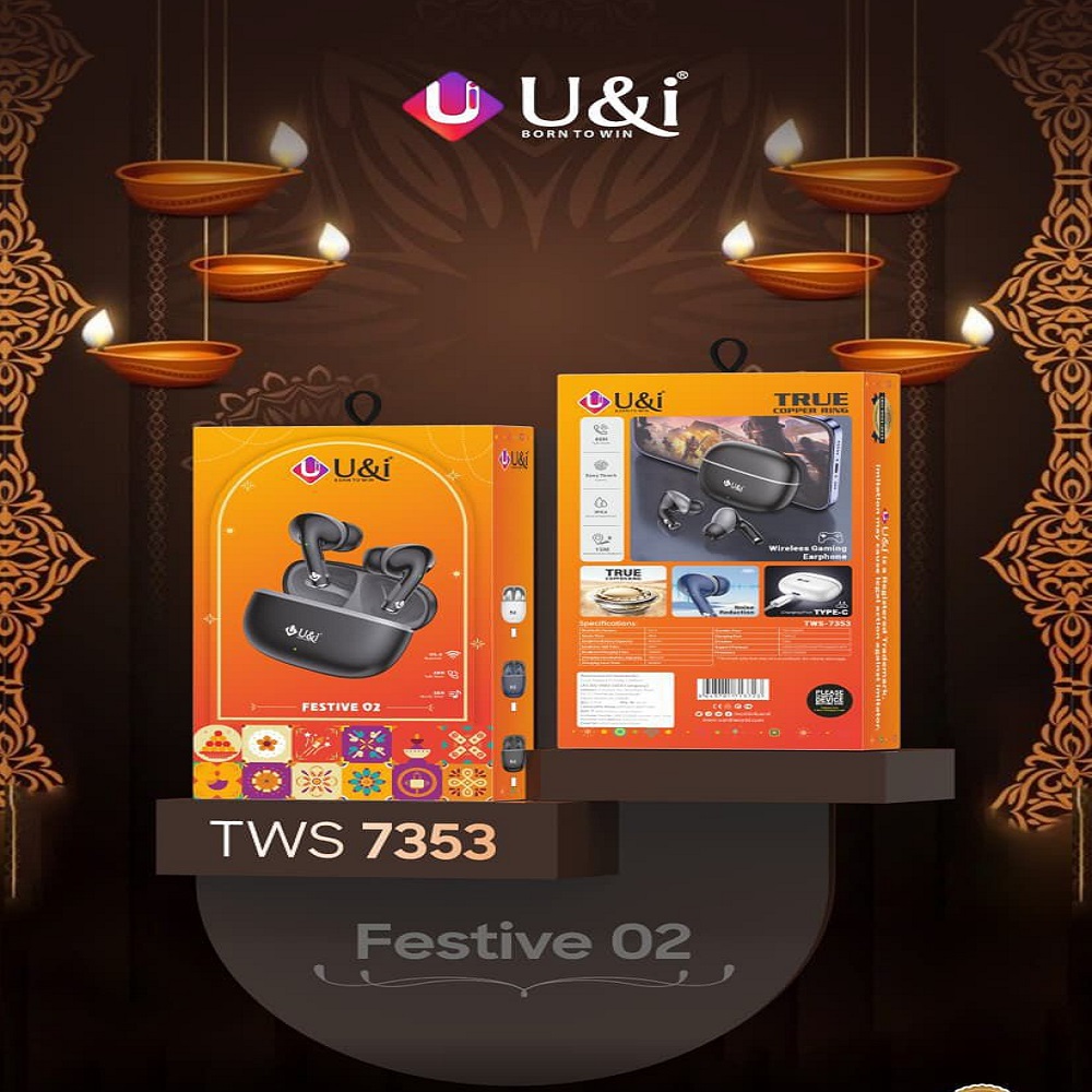 U&I wireless gaming earphone With Noise Reductions (TWS-7353)